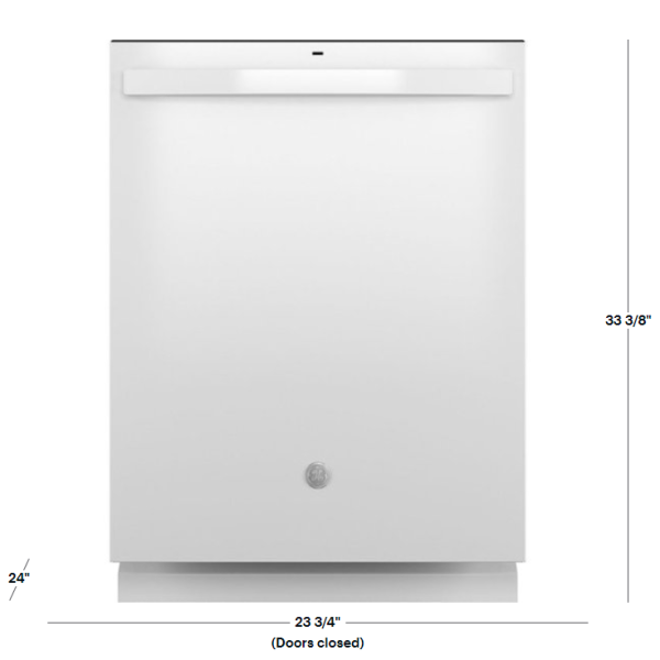 GE - Top Control Built-In Dishwasher with 3rd Rack, Dry Boost, 50 dBa - White - Image 3