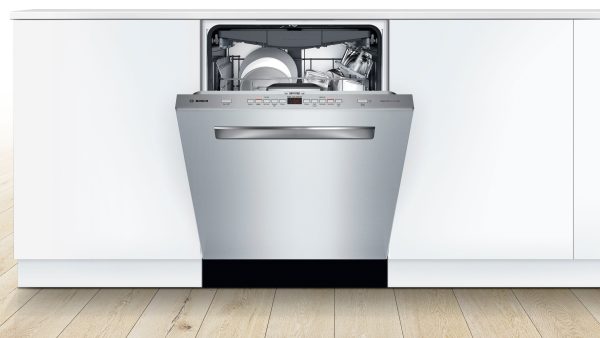 Bosch - 500 Series 24" Top Control Built-In Dishwasher with AutoAir, Stainless Steel Tub, 3rd Rack, 44 dBa - Stainless steel - Image 3